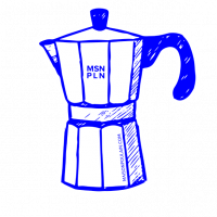 Mokka pot cofee sticker